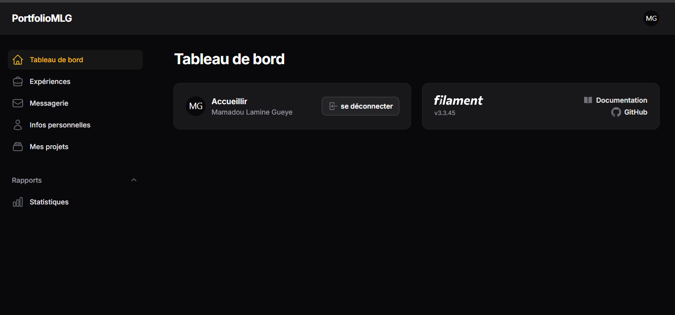Développement d'un Écosystème Portfolio sous Laravel
